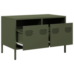Berkfield Industrial Tv Cabinet Olive Green 68X39X43.5 Cm Cold-Rolled Steel - thumbnail 5