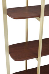 Orsina Modern Walnut Wood Shelf Unit,bookcase Shelving With Natural Walnut Grain,display Unit,wall Shelving Units - thumbnail 5