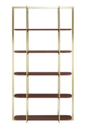 Orsina Modern Walnut Wood Shelf Unit,bookcase Shelving With Natural Walnut Grain,display Unit,wall Shelving Units - thumbnail 4