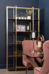 Orsina Modern Walnut Wood Shelf Unit,bookcase Shelving With Natural Walnut Grain,display Unit,wall Shelving Units - thumbnail 2