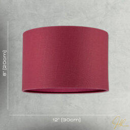 Happy Homewares Modern Chic Chrysanthemum Textured Linen Fabric Circular Lamp Shade - thumbnail 7