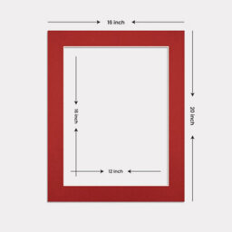 Ak Frames 20X16 Crimson Picture Mounts To Fit 16X12 Aperture Size - Mount Board Only (No Frame Included) - thumbnail 3