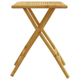 Walplus Folding Garden Table 55X55X75 Cm Bamboo - thumbnail 5