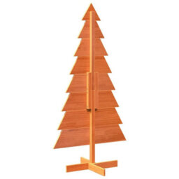 Berkfield Versatile Wooden Christmas Tree For Decoration Wax Brown 150 Cm Solid Wood Pine - thumbnail 5