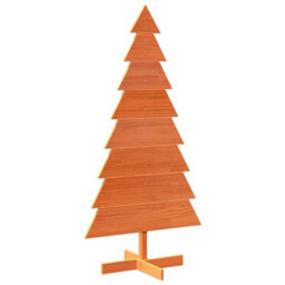 Berkfield Versatile Wooden Christmas Tree For Decoration Wax Brown 150 Cm Solid Wood Pine