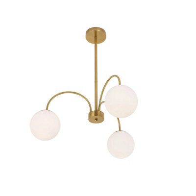 Living And Home 3-Light E27 Glass Lampshade Pendant Light Chandelier Fixture - image 1