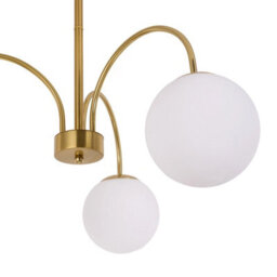 Living And Home 3-Light E27 Glass Lampshade Pendant Light Chandelier Fixture - thumbnail 5