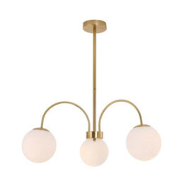 Living And Home 3-Light E27 Glass Lampshade Pendant Light Chandelier Fixture - thumbnail 3