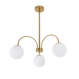 Living And Home 3-Light E27 Glass Lampshade Pendant Light Chandelier Fixture - thumbnail 2