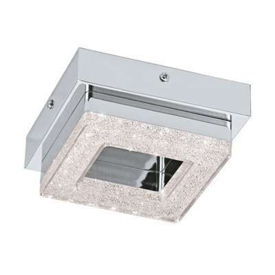 Stylish Chrome Flush Mount Ceiling Light With Led Bulb - image 1