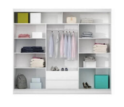 Arte Aruba Ii 203Cm Sliding Door Wardrobe In Graphite Matt - Contemporary Design With Mirrored Detail - thumbnail 5