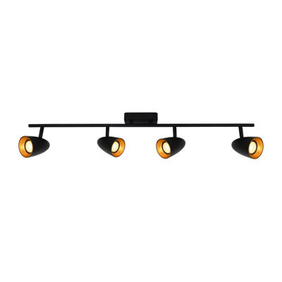 Luminosa Lighting Luminosa Tino Ceiling Spotlight Bar Black, Gold 4Xgu10 - image 1
