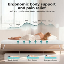 Lavio Memory Foam Mattress Topper Cooling Small Double Pressure Relief - thumbnail 6