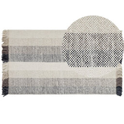 Beliani Rug Emirler White 80 X 150 Cm Wool