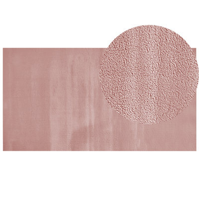 Beliani Faux Fur Rug Mirpur Pink 80 X 150 Cm - image 1