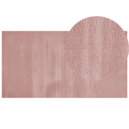Beliani Faux Fur Rug Mirpur Pink 80 X 150 Cm - thumbnail 1