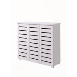 Timber Art Design 5 Tier Shoe Storage Cabinet 3 Door Cupboard Stand Rack Unit White - thumbnail 2
