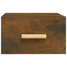 Berkfield Sturdy Wall-Mounted Bedside Cabinets 2 Pcs Smoked Oak 35X35X20 Cm - thumbnail 5