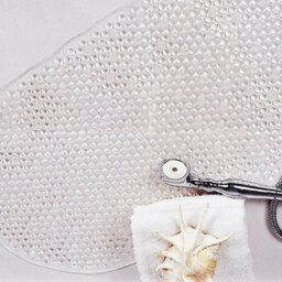 Sabichi Oval Pvc Shower Mat - Clear - 70Cm X 40Cm - thumbnail 2