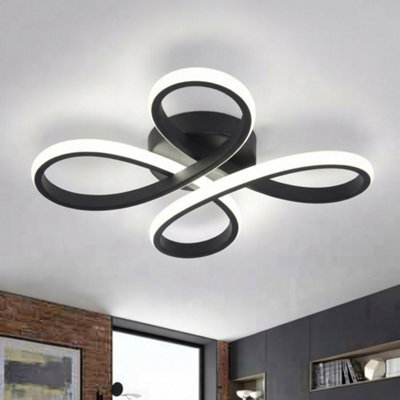 Four-Flower Anthracite Led Ceiling Light Chandelier Pendant Lamp - image 1