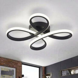 Four-Flower Anthracite Led Ceiling Light Chandelier Pendant Lamp - thumbnail 1