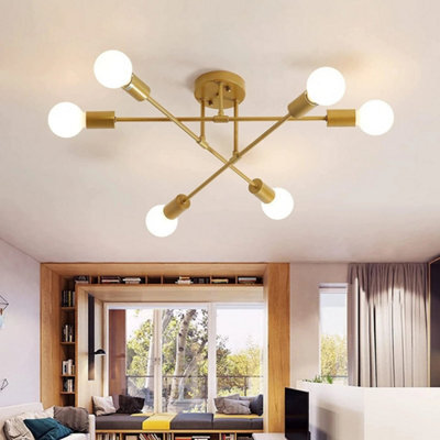 Vintage Retro Led Ceiling Light Pendant Light E27 Modern Chandelier Living Room - image 1