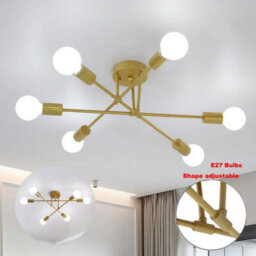 Vintage Retro Led Ceiling Light Pendant Light E27 Modern Chandelier Living Room - thumbnail 7