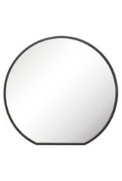 Mirroroutlet The Circulus Black Framed Flat Bottom Circular Garden Wall Mirror 126Cm X 120Cm - thumbnail 2