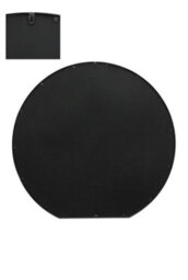 Mirroroutlet The Circulus Black Framed Flat Bottom Circular Garden Wall Mirror 126Cm X 120Cm - thumbnail 6