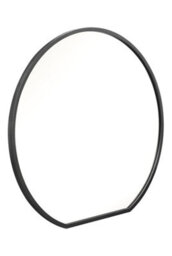 Mirroroutlet The Circulus Black Framed Flat Bottom Circular Garden Wall Mirror 126Cm X 120Cm - thumbnail 3