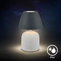 Briloner Led Table Lamp Rechargeable Bedside Light Dimmable Cordless Warm White Ceramic Grey Anthracite 2,5W, 200Lm - thumbnail 4