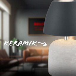 Briloner Led Table Lamp Rechargeable Bedside Light Dimmable Cordless Warm White Ceramic Grey Anthracite 2,5W, 200Lm - thumbnail 7