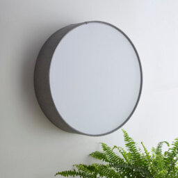 K Living Crete 38Cm 2 Light Grey Velvet Drum Shade With Diffuser - thumbnail 2