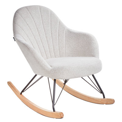 Beliani Rocking Chair Skale Fabric Off-White - image 1