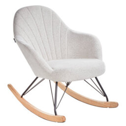 Beliani Rocking Chair Skale Fabric Off-White - thumbnail 1