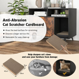 Costway Cat Litter Box Enclosure Industrial Cat Furniture End Table Hidden Cat Washroom Cat House - thumbnail 7