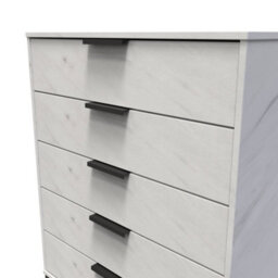 Beijing 5 Drawer Chest Of Drawers In Marble (Ready Assembled) - thumbnail 4
