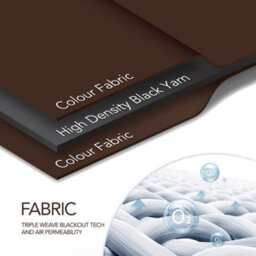 Deconovo Blackout Eyelet Curtains, Super Soft Foil Diamond Printed Thermal Insulated Curtains, W46 X L72 Inch, Chocolate, 1 Pair - thumbnail 6
