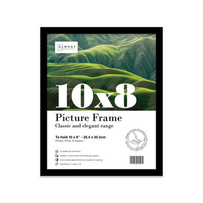 10X8 Black Picture Frame (25.4 X 20.3Cm) Poster, Photo, Artwork, Gallery Wall Or Print - image 1