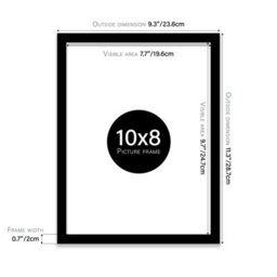 10X8 Black Picture Frame (25.4 X 20.3Cm) Poster, Photo, Artwork, Gallery Wall Or Print - thumbnail 3