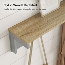 Vonhaus Coat Hooks Wall Mounted, Grey Coat Rack With Shelf & 7 Strong Double Hooks, Hallway Organiser With Melamine Wood Effect - thumbnail 4