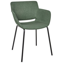 Beliani Set Of 2 Dining Chairs Axtel Fabric Green - thumbnail 6