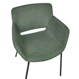 Beliani Set Of 2 Dining Chairs Axtel Fabric Green - thumbnail 7