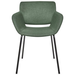 Beliani Set Of 2 Dining Chairs Axtel Fabric Green - thumbnail 4