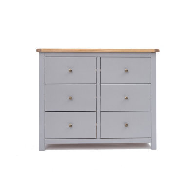 Cabinet Bits Mirano 6 Drawer Chest Of Drawers Brass Knob - image 1