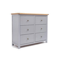 Cabinet Bits Mirano 6 Drawer Chest Of Drawers Brass Knob - thumbnail 2
