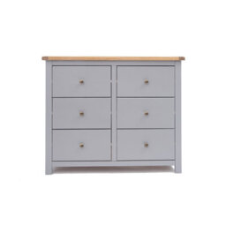 Cabinet Bits Mirano 6 Drawer Chest Of Drawers Brass Knob - thumbnail 1
