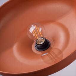 Sollux Lighting Gina Steel Red Ochre 1 Lights Minimalist Pendant Lamps - thumbnail 7