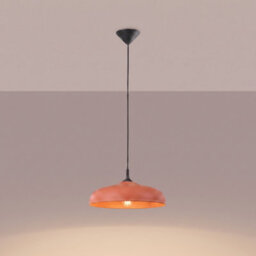 Sollux Lighting Gina Steel Red Ochre 1 Lights Minimalist Pendant Lamps - thumbnail 3