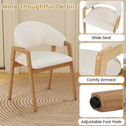 Modern Dining Chair Set Of 2 Kitchen Chair W/padded Seat - thumbnail 3